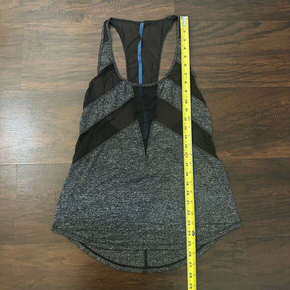 Lululemon If You're Lucky gray and black mesh panel tank top - Picture 8 of 10